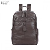 Rucsac din piele, BUSY LDY&amp;GTM&reg; Barreta, unisex, capacitate mare, spatiu tableta si laptop