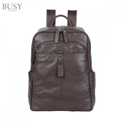 Rucsac din piele, BUSY LDY&amp;amp;GTM&amp;reg; Barreta, unisex, capacitate mare, spatiu tableta si laptop foto