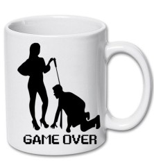 Cana alba personalizata " Game Over Women &amp; Man ", INOVATIX&reg;. 330ml