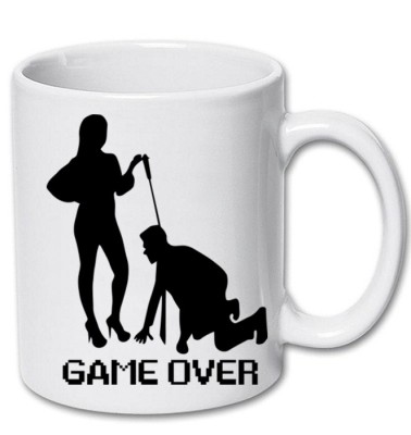 Cana alba personalizata &amp;quot; Game Over Women &amp;amp; Man &amp;quot;, INOVATIX&amp;reg;. 330ml foto