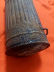 Toc/etui metalic original militar pt.masca de gaze din timpul razboiului ww2