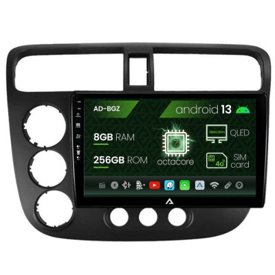 Navigatie Honda Civic (1998-2005), Android 13, Z-Octacore 8GB RAM + 256GB ROM, 9 Inch - AD-BGZ9008+AD-BGRKIT018 foto