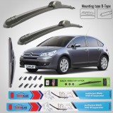Cumpara ieftin Ștergătoare Citroen C4 (2004&ndash;2008) Flat | Set Complet &ndash; TeamCar&reg;