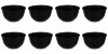 Set boluri, 8 piese, 4.5 l, Plastic, Negru