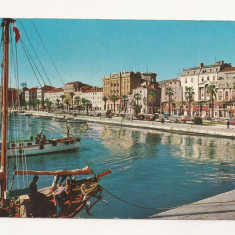 FA38-Carte Postala- CROATIA - Split, Portul, circulata 1966