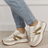 Sneakers bej cu talpa groasa 8917 M2