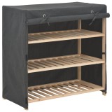 Pantofar cu husă, gri, 79 x 40 x 80 cm, material textil