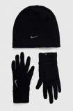 Cumpara ieftin Nike caciula si manusi culoarea negru