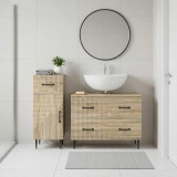 Cumpara ieftin Set de dulapuri pentru baie, 2 piese HAARLEM Stejar Sonoma