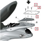 Portbagaj metalic spate Piaggio Liberty (05-18) - Liberty (05-18) 2T - 4T AC 50cc - Liberty (05-21) 4T AC 125-200cc - (culoare: negru)