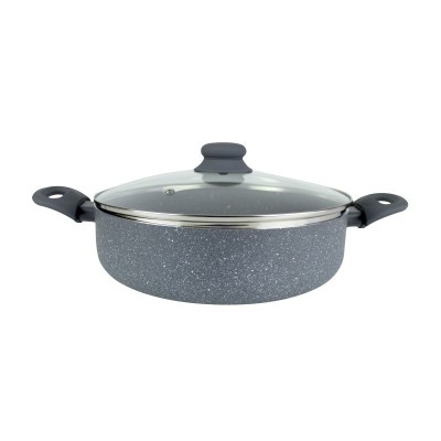 Cratita aluminiu cu doua manere si capac, Invelis granit, Inductie, &amp;Oslash;28 cm foto