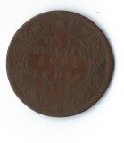 Moneda one quarter anna 1908 - India