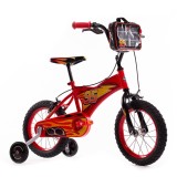 Bicicleta cu roti ajutatoare, Huffy, Disney Pixar Cars 95, 14 inch, Rosu