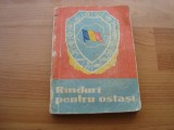 RANDURI PENTRU OSTASI , Editura militara , anii 60