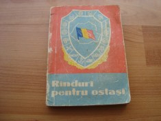 RANDURI PENTRU OSTASI , Editura militara , anii 60