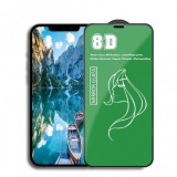 Folie de protectie, flippy, pentru iphone 15, tempered glass mirror 8d, efect oglinda, hd, verde