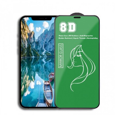 Folie de protectie, flippy, pentru iphone 15 pro, tempered glass mirror 8d, efect oglinda, hd, verde foto