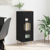 vidaXL Bufet Stejar negru 34 x 34.5 x 90 cm Lemn compozit 881590