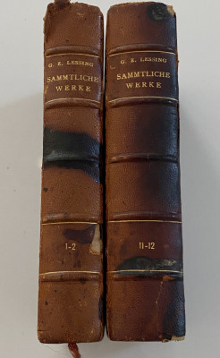 carte veche limba germana G. E. Lessing - Opere complete 1801 - 4 volume foto