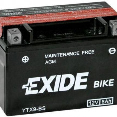 Baterie moto 12V 8Ah (YTX9-BS) AGM fara mentenanta (sigilata) Exide