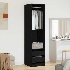 vidaXL Dulap cu sertar Stejar negru 50 x 50 x 200 cm Lemn compozit 3329300