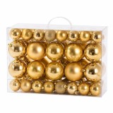 SET ORNAMENTE PLASTIC DE CRACIUN / AURIU - 68