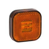 Lampa gabarit auto BestAutoVest 12/24V cu LED, patrata, culoare Portocaliu, 64x64mm, 1buc Kft Auto, AutoLux