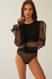 Undress Code body Hidden promise Bodysuit femei, culoarea negru, neted, 460