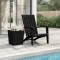 Gossi scaun adirondack de gradina, negru, polipropilena