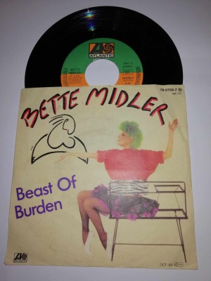 Bette Midler Beast of Burden single vinil vinyl 7&amp;rdquo; Atlantic 1983 EU VG+ foto