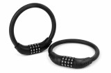 Cumpara ieftin Set 2 antifurturi pentru bicicleta cu cifru 4 cifre, cablu flexibil din otel, combinatie resetabila, protectie PVC, pentru bicicleta, trotineta si mot