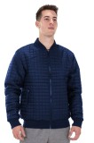 Geaca Barbati Joma Bomber Oxford Bleumarin - Guler Elastic, Buzunare Fermoar, Poliester Toamna Primavara
