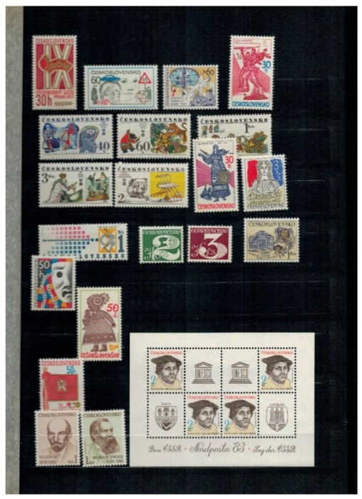 Cehoslovacia - Colecție timbre neuzate in clasor