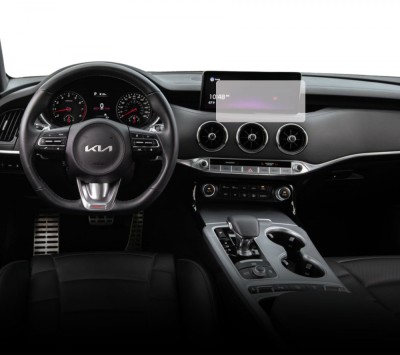 Folie Protectie Navigatie Kia Stinger 2021+, Duragon, protectie Display Navigatie, silicon Transparent, Anti-zgarieturi, kit instalare foto