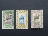 SIAM--1908-lot stampilate-1,3,5 Tic.-, Stampilat