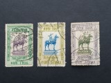 SIAM--1908-lot stampilate-1,3,5 Tic.-