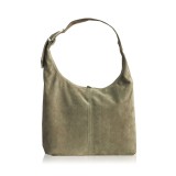 Cumpara ieftin Poșetă Damă Piele &Icirc;ntoarsă Mocca Serena - Geantă Tote, Umăr, Lux, Curea Ajustabilă, Handmade Grecia