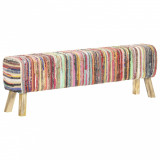VidaXL Bancă, multicolor, 160 cm, țesătură chindi 321840