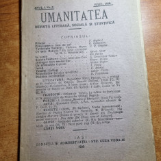 revista umanitatea iulie 1920 - anul 1,nr, 2-tudor arghezii,gala galaction