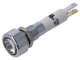 Lampă LED control plată albă 24VDC &Oslash;8mm IP67 CML 1918035W