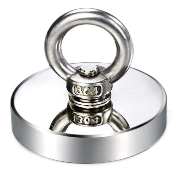 Magnet neodim oală D 75 mm c&acirc;rlig inelar - fishing / pescuit - subtire