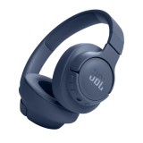 Casti JBL Tune 720BT Wireless Over-Ear, Albastru, Bluetooth 5.3, JBL Pure Bass, Autonomie 76h, Multipoint, Microfon, Pliabile