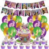 Set aniversar Nesloonp, latex/hartie, multicolor, 77 piese