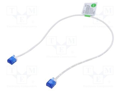 Patch cord RJ45 LOGILINK U/UTP Cat 6a alb 0.5m foto
