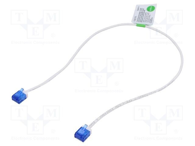 Patch cord RJ45 LOGILINK U/UTP Cat 6a alb 0.5m