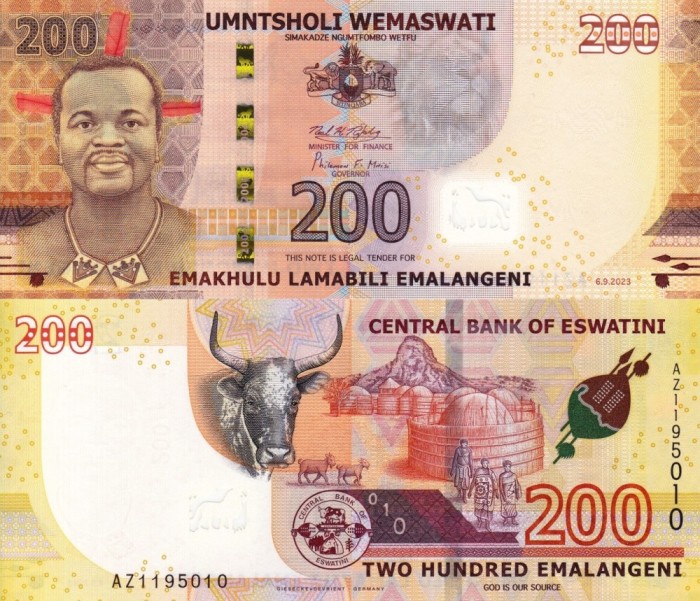 SWAZILAND 200 emalangeni 2023 UNC!!!