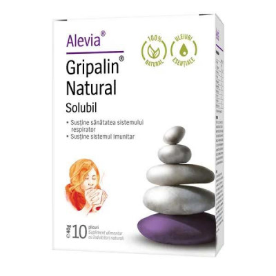 Gripalin Natural Solubil 10 plicuri Alevia foto