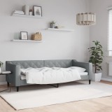 VidaXL Cadru de pat, gri deschis, 80x200 cm, material textil