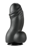 Dildo Fat Boys cu Ventuza, PVC, Negru, 22 cm