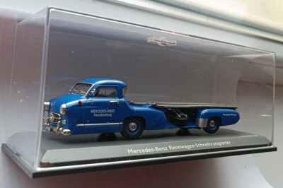 Macheta Mercedes Race Car Transporter - Schuco 1/43 foto